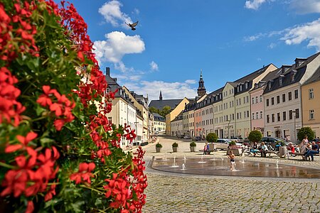Marktplatz in Schneeberg