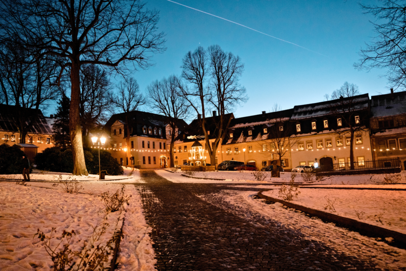 Marktplatz Scheibenberg im Erzgebirge als Fotospot