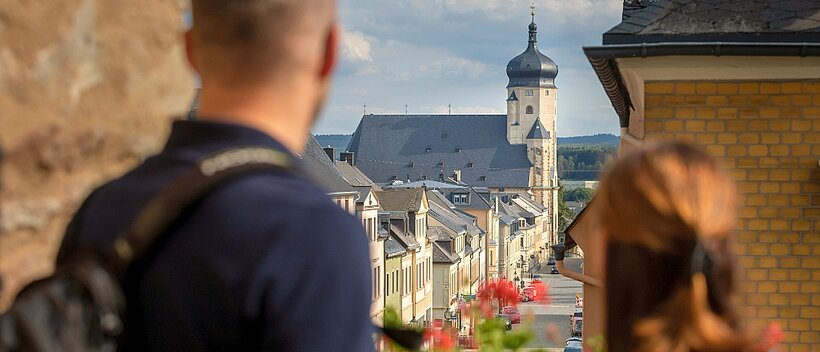 Blick auf die Altstadt in Marienberg