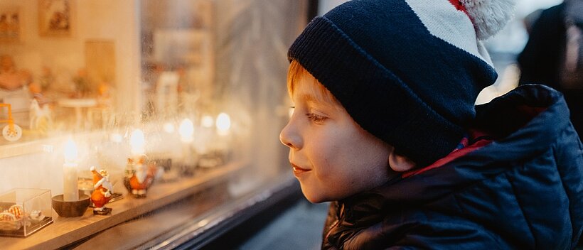 Schaufenster in Annaberg-Buchholz zur Weihnachtszeit
