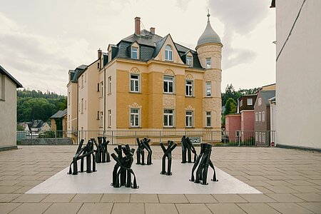 Purple Path Kunstwerk in Schwarzenberg "42 Tage"