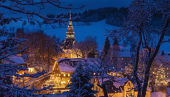 Bergkirche in Kurort Seiffen im Erzgebirge