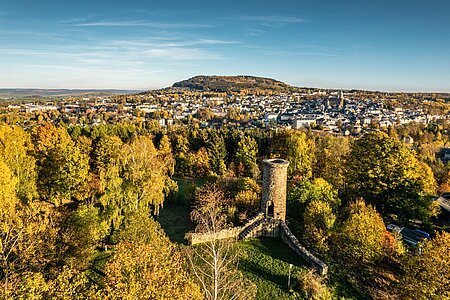 Blick auf Annaberg-Buchholz mit Schreckenberg