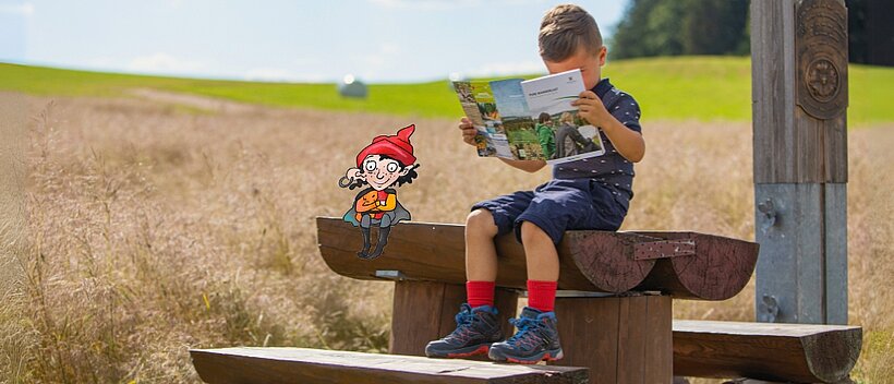 Tatock mit Kind beim Wandern