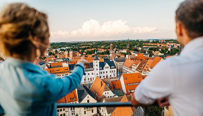 Blick vom Petriturm in Freiberg