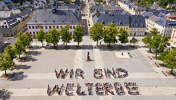 Marktplatz in Marienberg "Wir sind Welterbe"