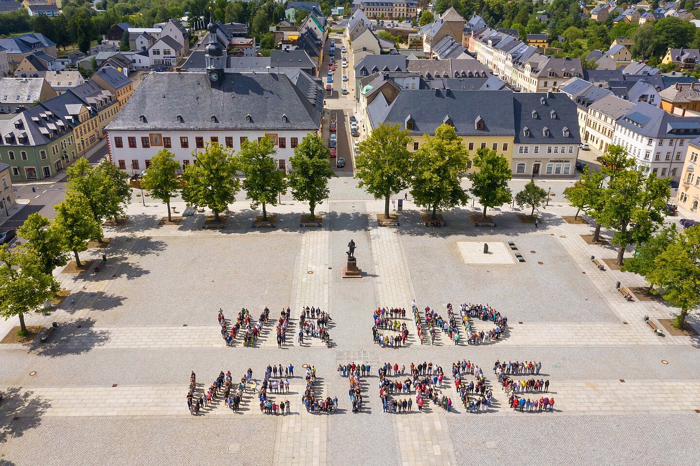 Marktplatz in Marienberg "Wir sind Welterbe"