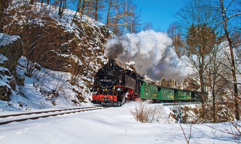 Weißeritztalbahn im Osterzgebirge