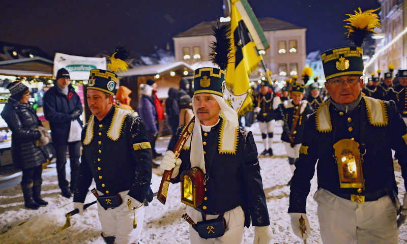 Bergparade in Schneeberg