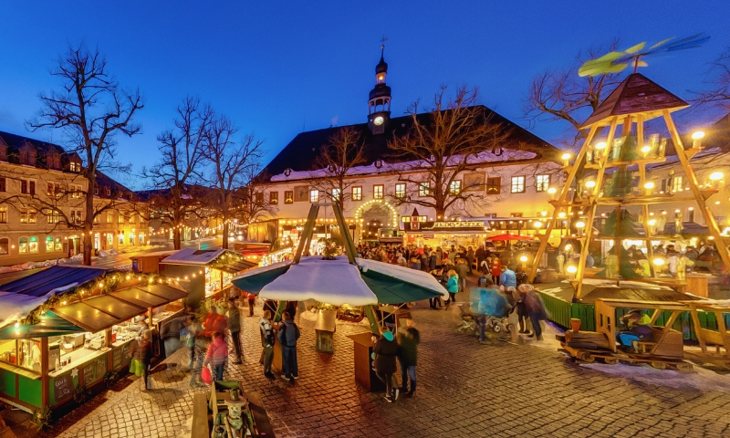 Weihnachtsmarkt in Marienberg im Erzgebirge