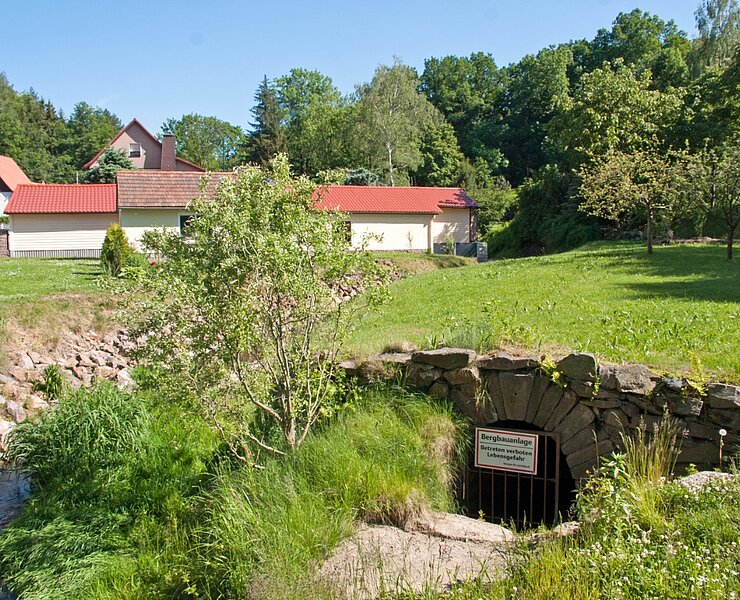Rothschönberger Stolln - Lichtloch IV / Mundloch der oberen Abzugsrösche (WFE GmbH Annaberg-Buchholz)