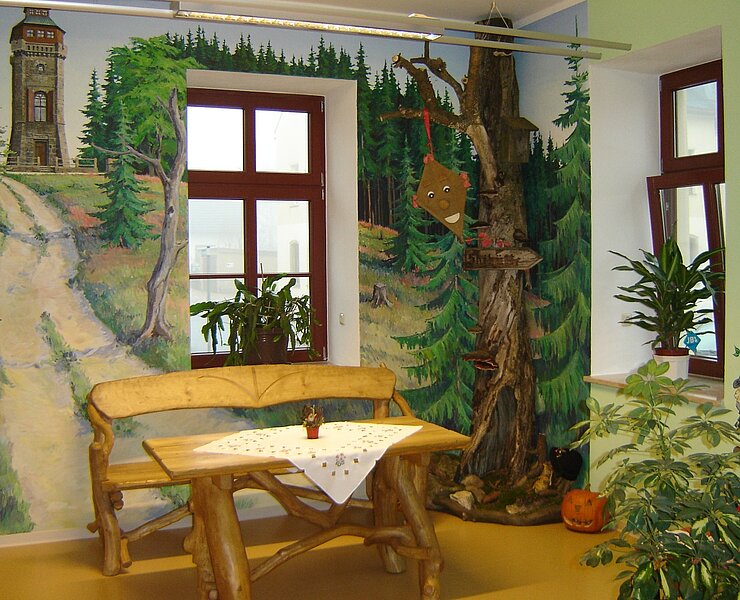 Sitzgruppe im Tourist-Service-Center Eibenstock (Henry Pansch)