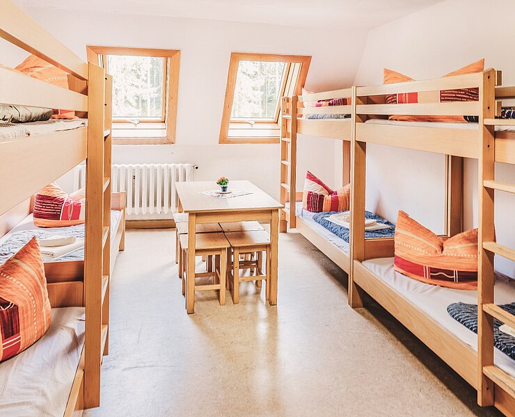 Mehrbettzimmer der Jugendherberge Neudorf (DJH Redaktion)