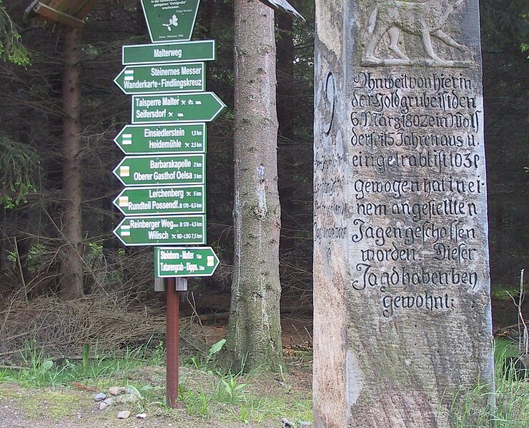 Wolfssäule in der Dippoldiswalder Heide ()