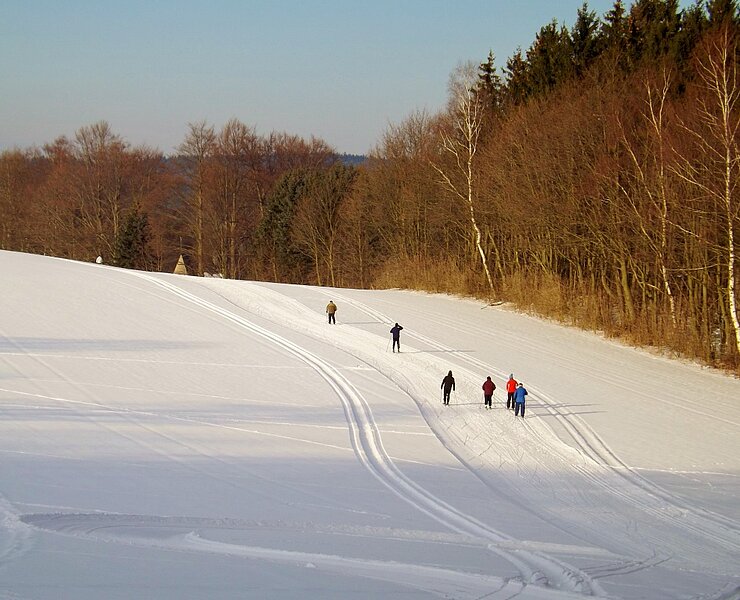 Die fast baumfreie Loipe in Olbernhau (Udo Brückner)