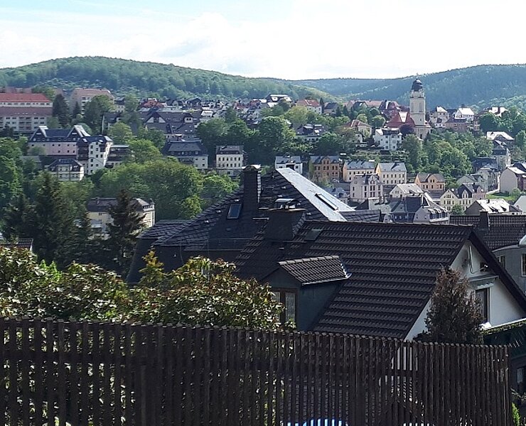 Blick von der Gellertstraße (Koordinator Städtebund Silberberg)