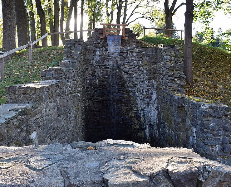 Wasserfall an der ehemaligen Sendigmühle in Zwönitz (Corinna Bergelt)