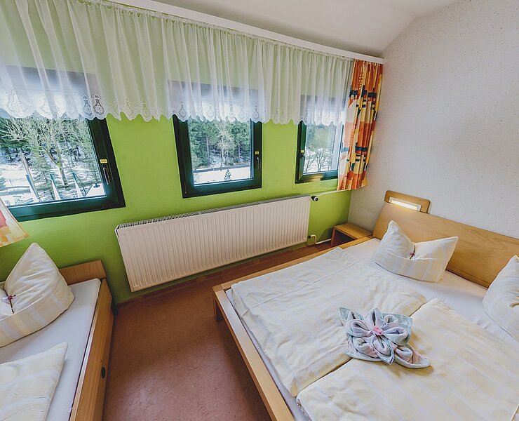 Familienzimmer der Jugendherberge Sayda (DJH Redaktion)