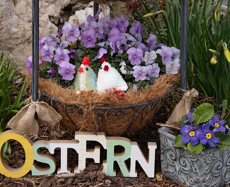Detail der Osterdekoration im "Kiehaader Osterdörfel" im Zwönitzer Ortsteil Kühnhaide (K.Jedlicka_Stadt Zwönitz)