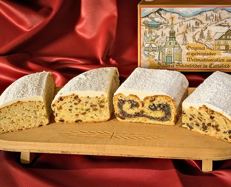 Original Carlsfelder Stollen der Bäckerei Schönfelder in Eibenstock OT Carlsfeld (Mario Schönfelder)