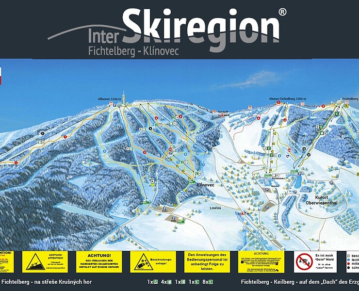 Pistenplan InterSkiregion Fichtelberg-Klinovec (FSB Othal GmbH)