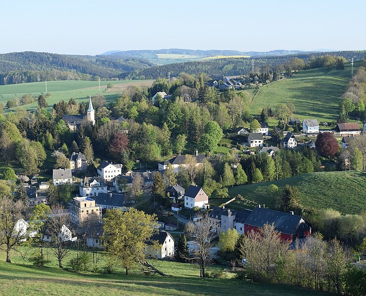 Blick auf Gelenau vom Aussichtsturm (Corinna Bergelt)