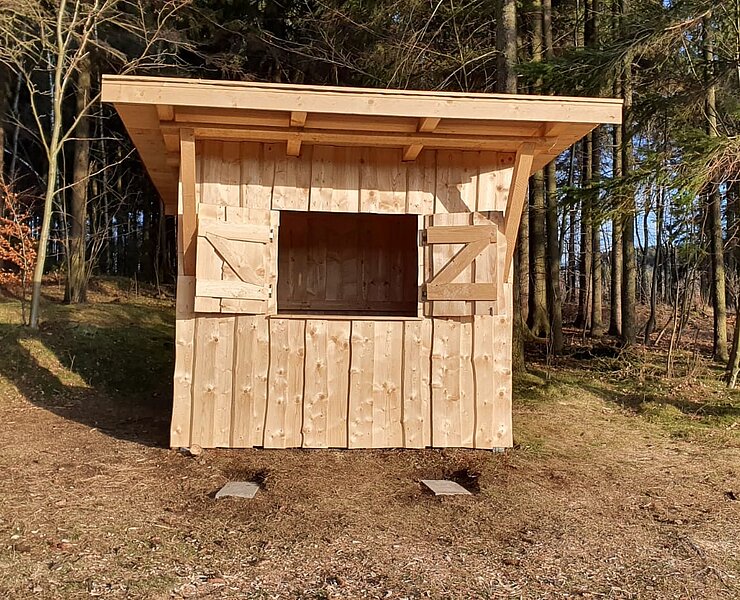 Schutzhütte am südlichen Rand des Gemeindewaldes (Sandra Schmiedel)