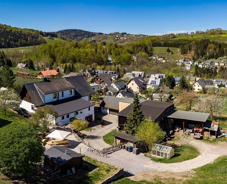 unser Ferienhaus und die Ortschaft Pöhla (Andreas Weißflog)
