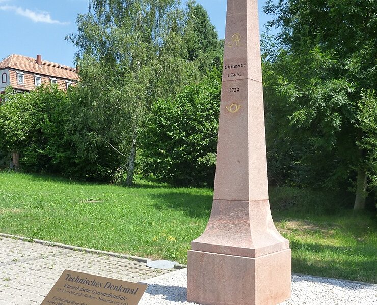 Postmeilensäule Erlau (Nadin Poster)