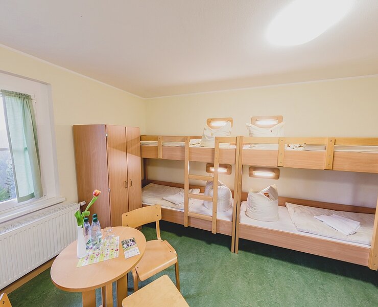Mehrbettzimmer der Jugendherberge Johanngeorgenstadt (DJH Redaktion)