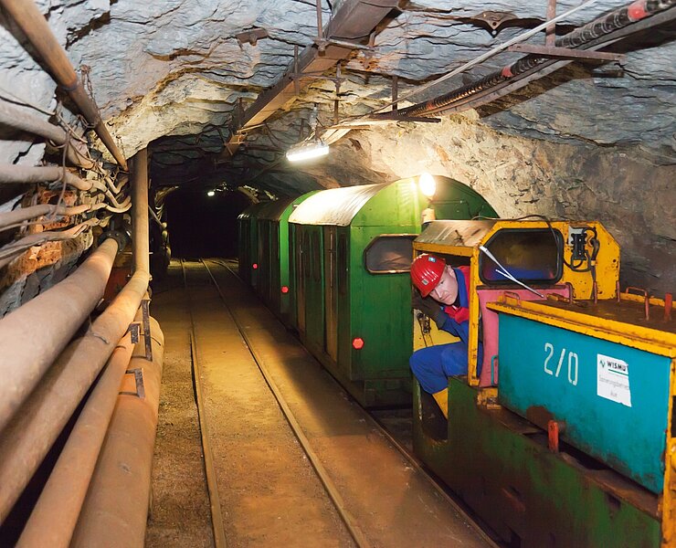 Grubenbahn im Stollen Besucherbergwerk Zinnkammern Pöhla (BBW Zinnkammern Pöhla)