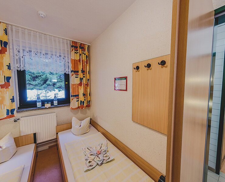 Mehrbettzimmer der Jugendherberge Sayda (DJH Redaktion)