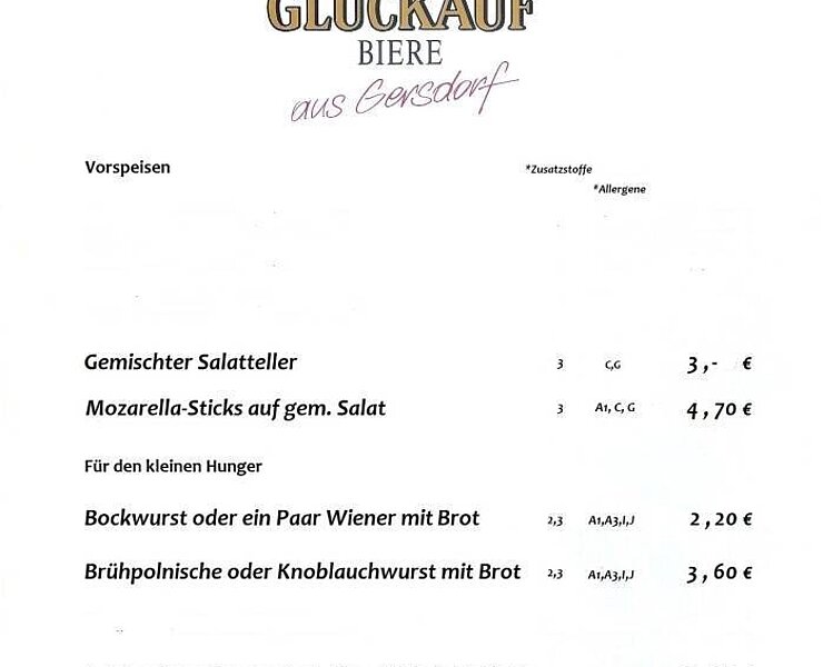 Vorspeisen zum Abholen - zum Vergrößern bitte anklicken ()