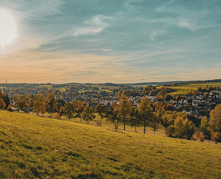 Aussicht von Gleesbergstraße in Schneeberg (Theresa Seidler)
