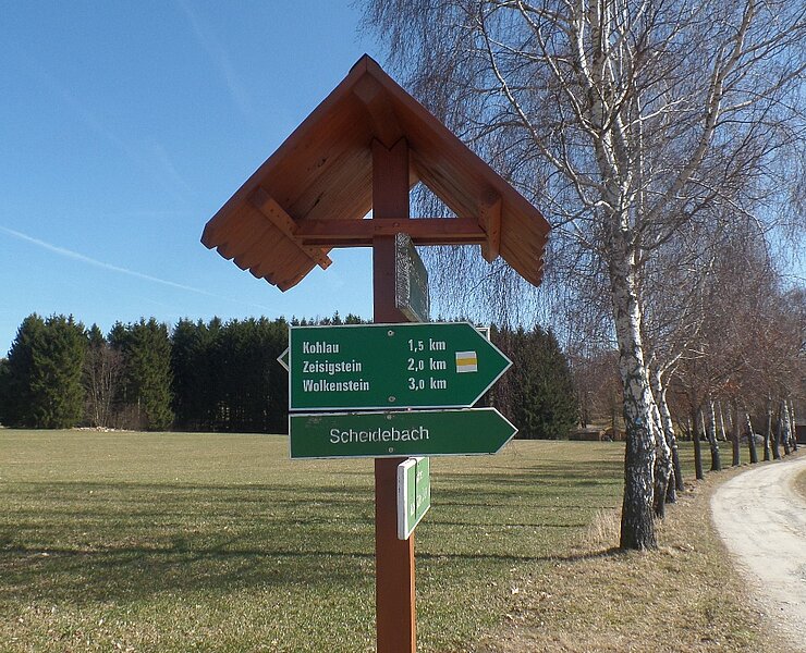 Wegweiser zum Zeisigstein (Birgit Knöbel)