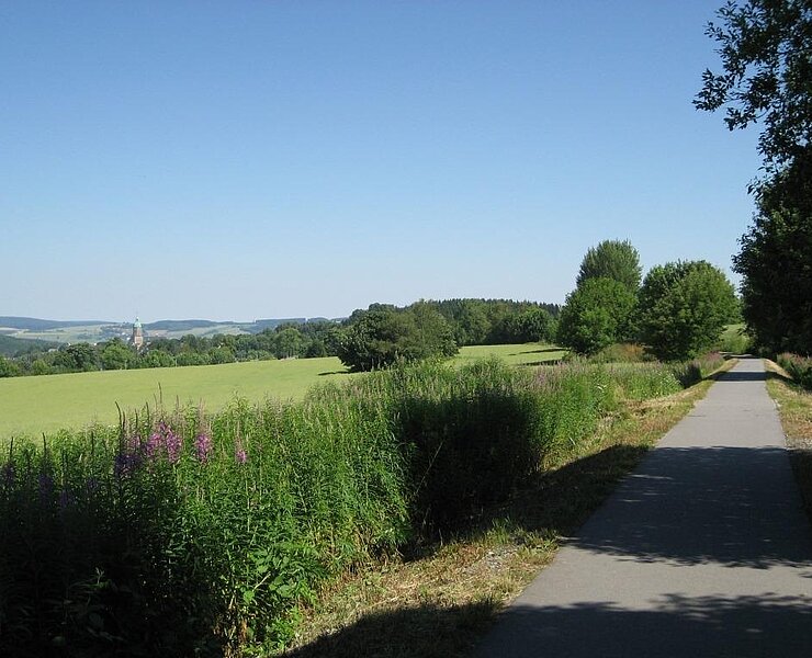 Richtung Annaberg, Blick zur Annenkirche (Ulrich Falk)