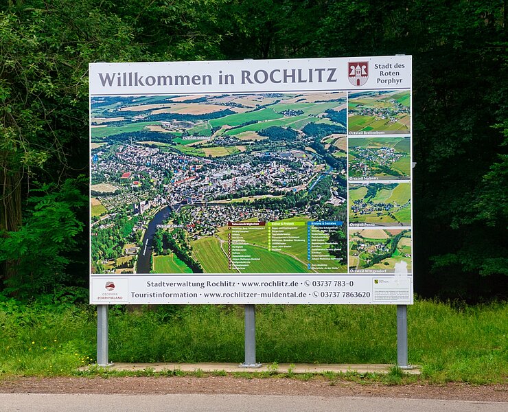 Willkommenstafel Rochlitzer Berg - Oberer Parkplatz (Bastian Rakow)