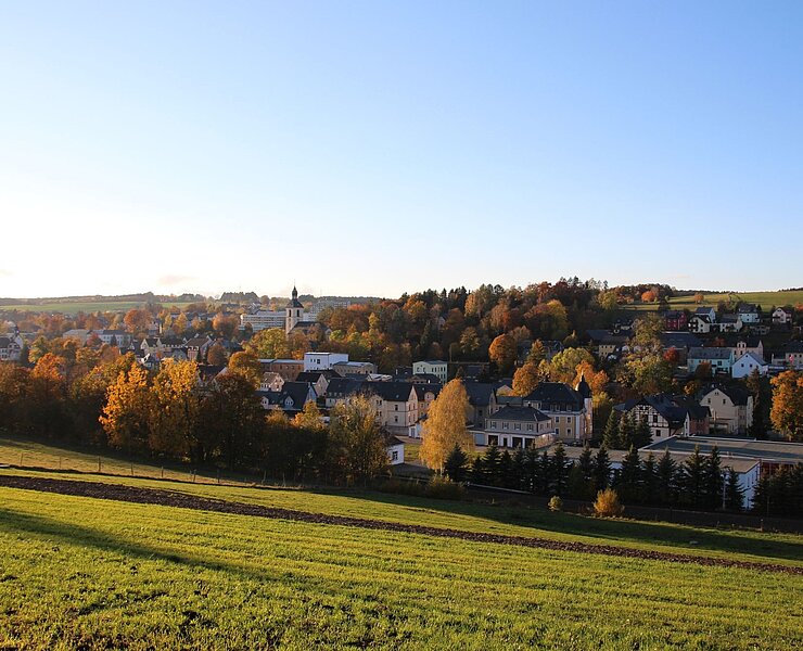 Ausblick Gornsdorfer Straße auf Thalheim (Vanessa Schüppel)