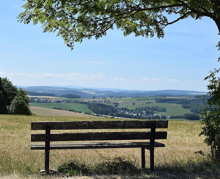 Ausblick auf den Erzgebirgskamm von der Dittersdorfer Höhe (Corinna Bergelt)