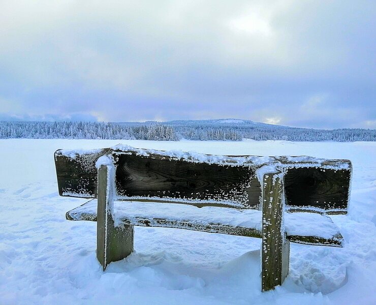 Blick auf den Kahleberg im Winter - Galgenteich ()