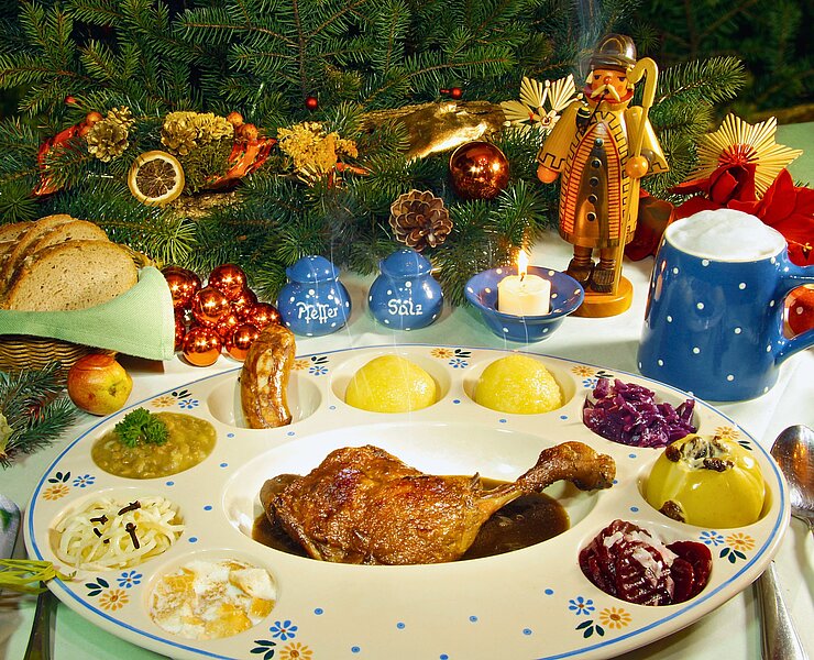 Erzgebirgisches Neunerlei im Ratskeller "Zum Neinerlaa" in Annaberg-Buchholz (Ratskeller "Zum Neinerlaa")