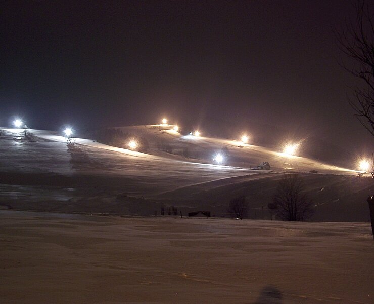 Nächtliche Ruhe im Skigebiet Holzhau (Alexander Richter)