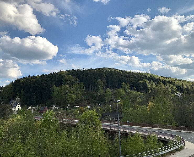 Blick zum Rothen Berg aus Richtung Bermsgrün (Stadtverwaltung Schwarzenberg)