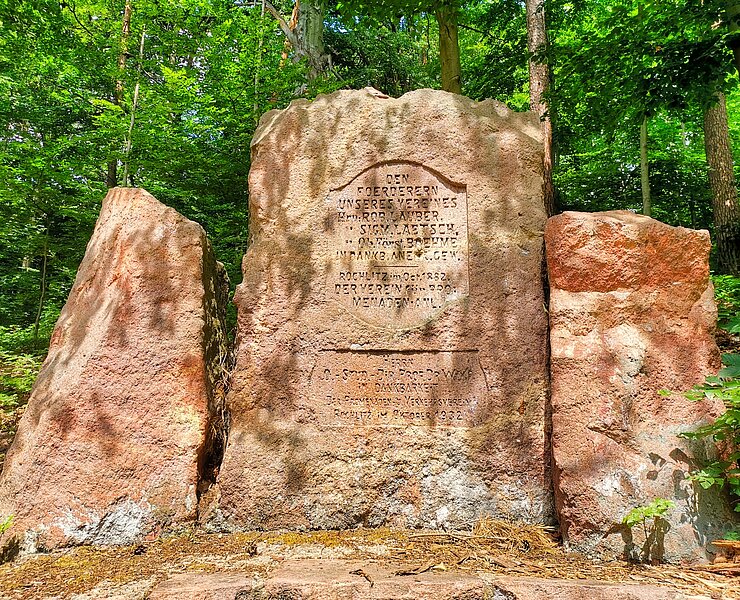 Denkmal Promenadenverein Rochlitz - Inschrift (Bastian Rakow)