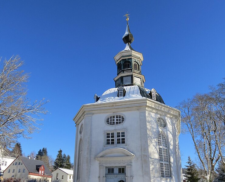 Kirche Carlsfeld im Winter (Stadtverwaltung Eibenstock)