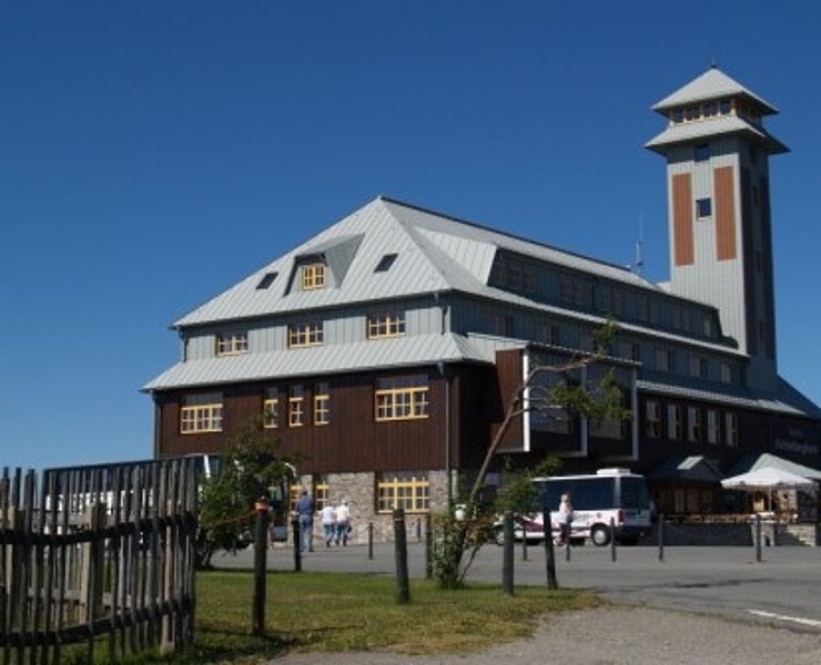 Fichtelberghaus, in 1215 m Höhe (Rainer Wesely)