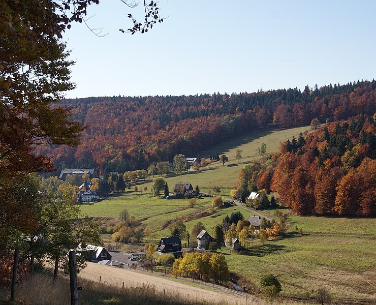 Rehefeld-Zaunhaus im Herbst ()
