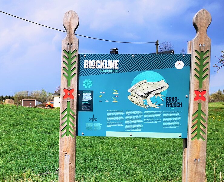 BLOCKLINE - Infotafel "Grasfrosch" (Tourismusverband Erzgebirge e.V. )