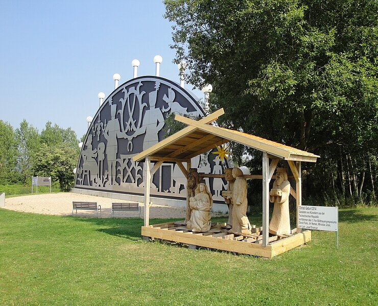 Größter freistehender Schwibbogen der Welt in Johanngeorgenstadt (Birgit Knöbel)