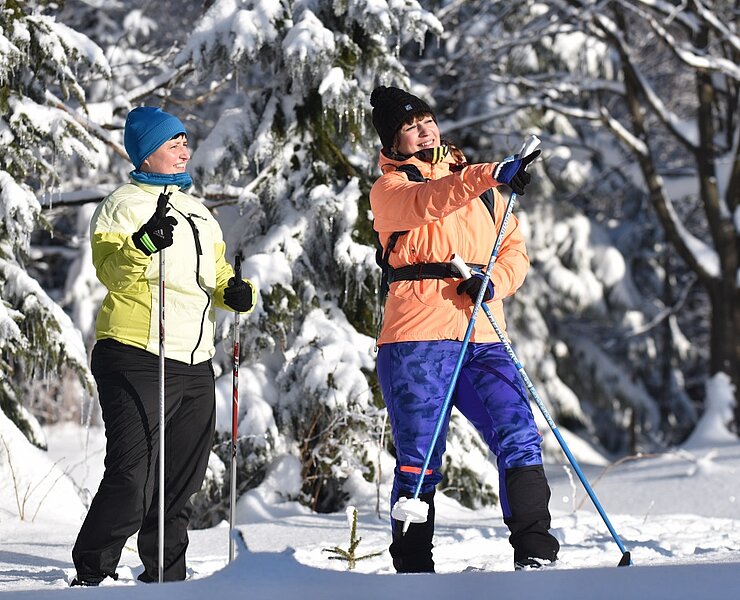 Skifahrer in der Loipe (Egbert Kamprath)